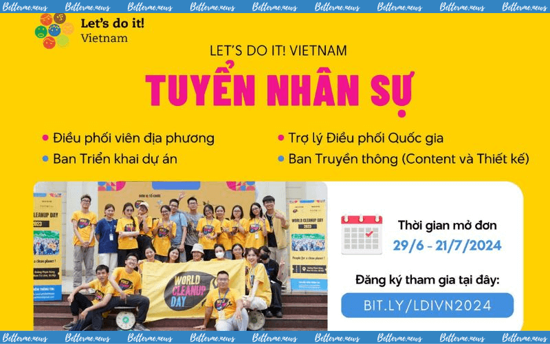 img of Let’s Do It VietNam Tuyển Các Vị Trí Nhân Sự Cho Chiến Dịch World Cleanup Day 2024