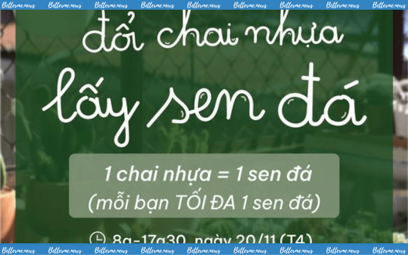 img of Đổi Chai Nhựa Lấy Sen Đá Tại "Nhà Nhiều Lá"