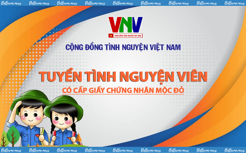 img of VNV (Cộng Đồng Tình Nguyện Việt Nam) Tuyển Tình Nguyện Viên Thiết Kế Có Giấy Chứng Nhận Mộc Đỏ