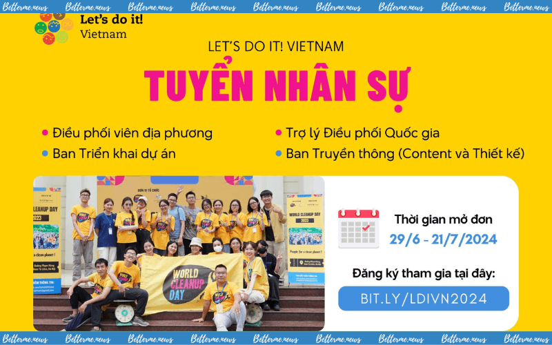 img of Tuyển Dụng Điều Phối Viên, Trợ Lý Và Thành Viên Dự Án "Let’s Do It!" Toàn Quốc