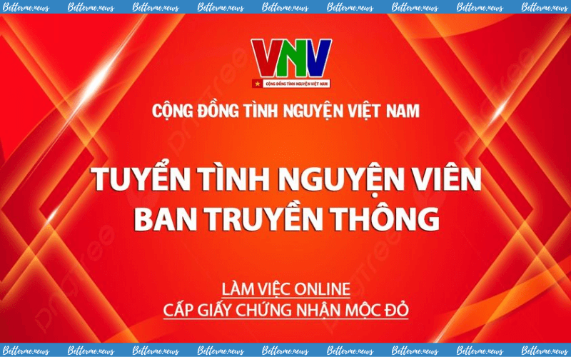 img of Cộng Đồng Tình Nguyện Việt Nam Mở Đơn Tuyển Tình Nguyện Viên Truyền Thông