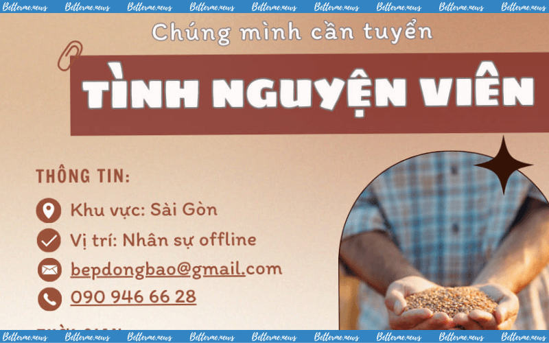 img of Dự Án Thiện Nguyện Bếp Đồng Bào Mở Đơn Tuyển Tình Nguyện Viên 